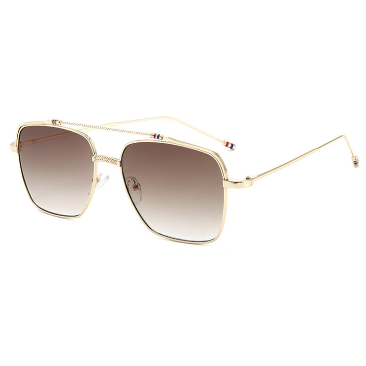 Ladies trendy curved glasses with narrow metal frame Stornfield