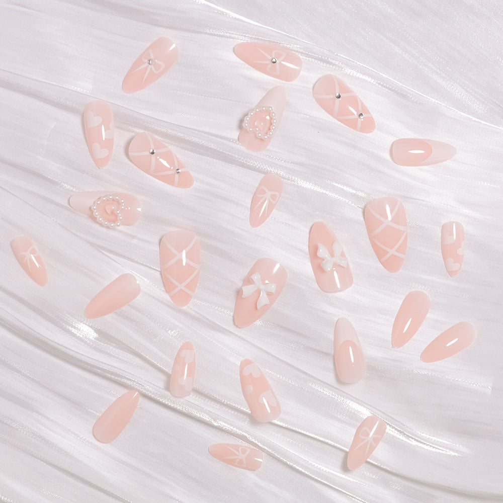 Heart-Accented Decorative Press-On Nails Stornfield