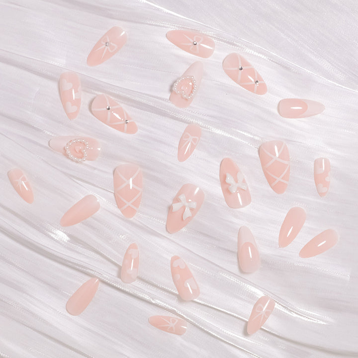 Heart-Accented Decorative Press-On Nails Stornfield