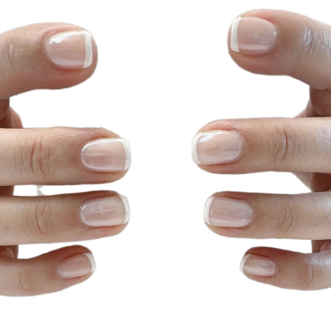 Elegant Press-On Nail Set with French Tips Stornfield