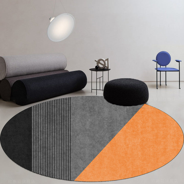 Round Geometric Pattern Area Rug Stornfield