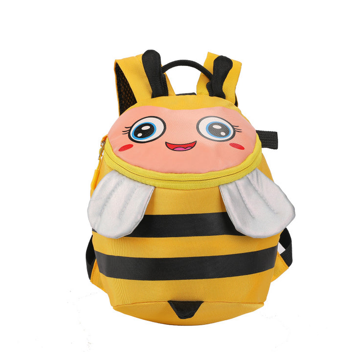 Plush backpack with bee motif and practical compartments Stornfield