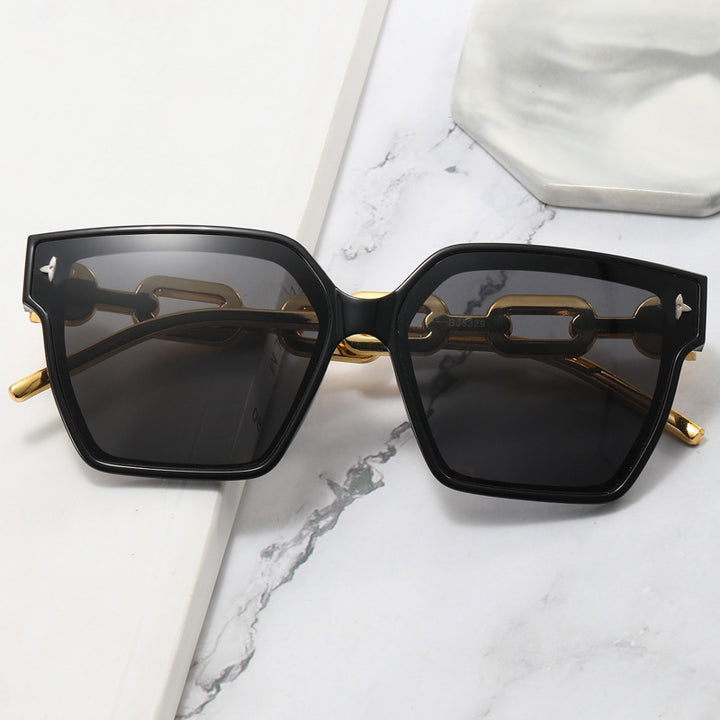 Ladies fashionable square sunglasses with luxurious accents Stornfield