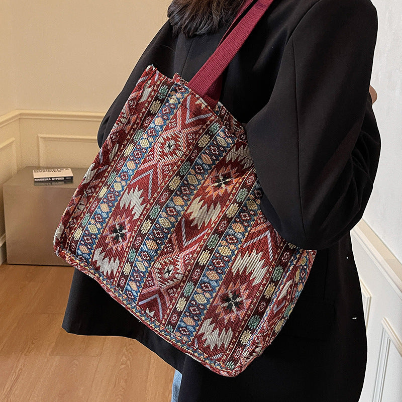 Ethnic Patterned Tote Bag