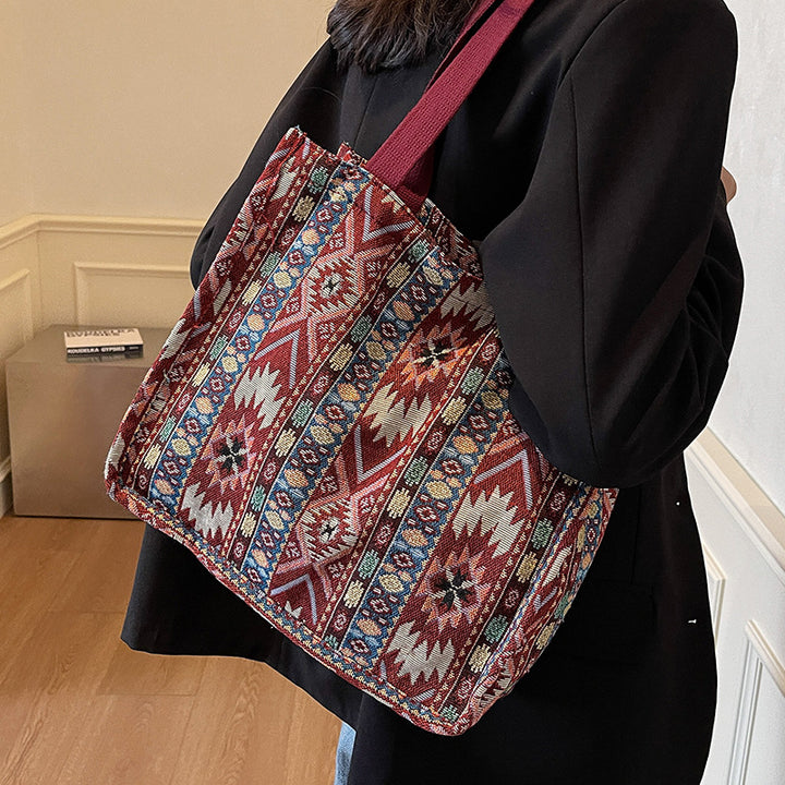 Ethnic Patterned Tote Bag