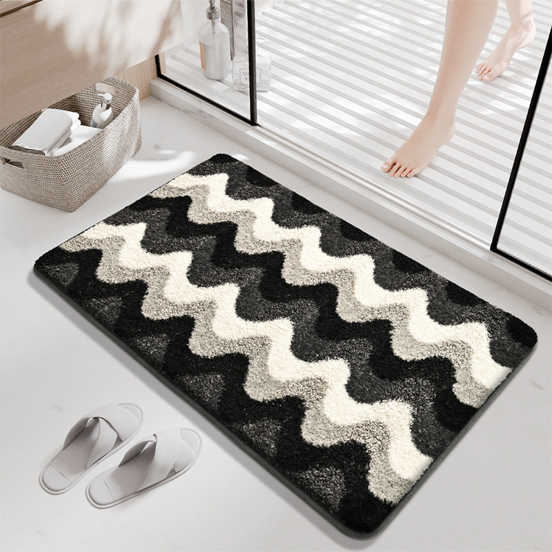 Zigzag Pattern Bath Mat