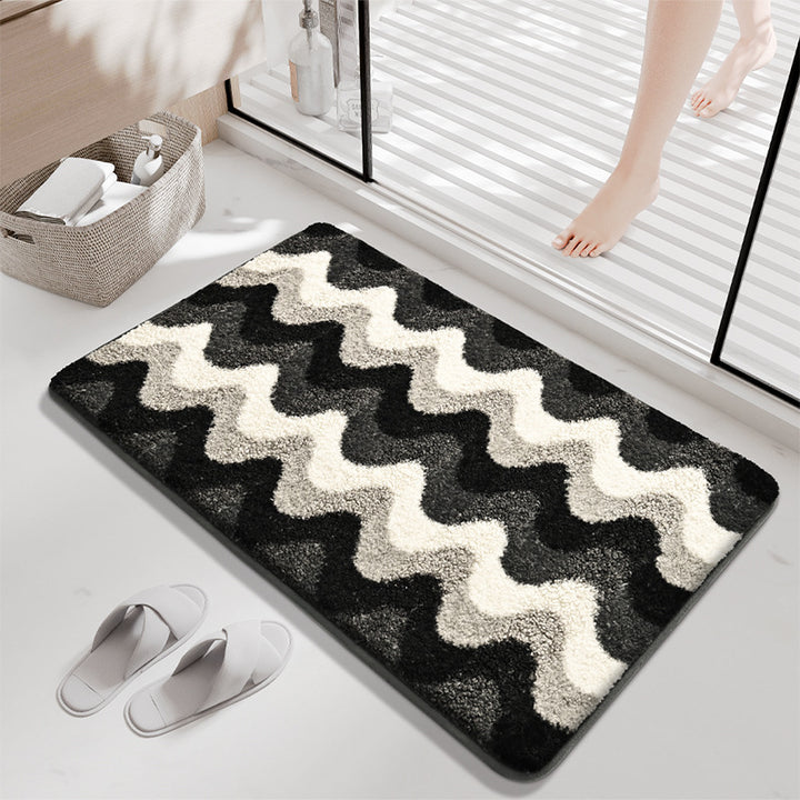 Zigzag Pattern Bath Mat