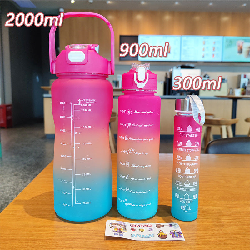 Women's ergonomic water bottle with motivational markings Stornfield
