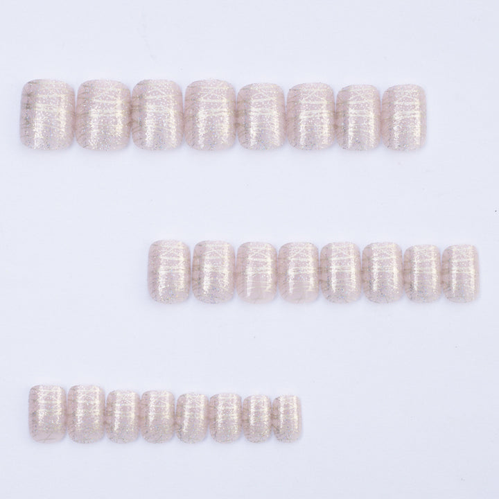 Glittering artificial nails with elegant metallic finish Stornfield