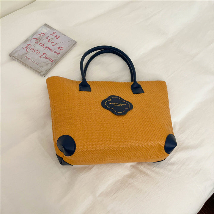 Versatile Textured Tote Handbag
