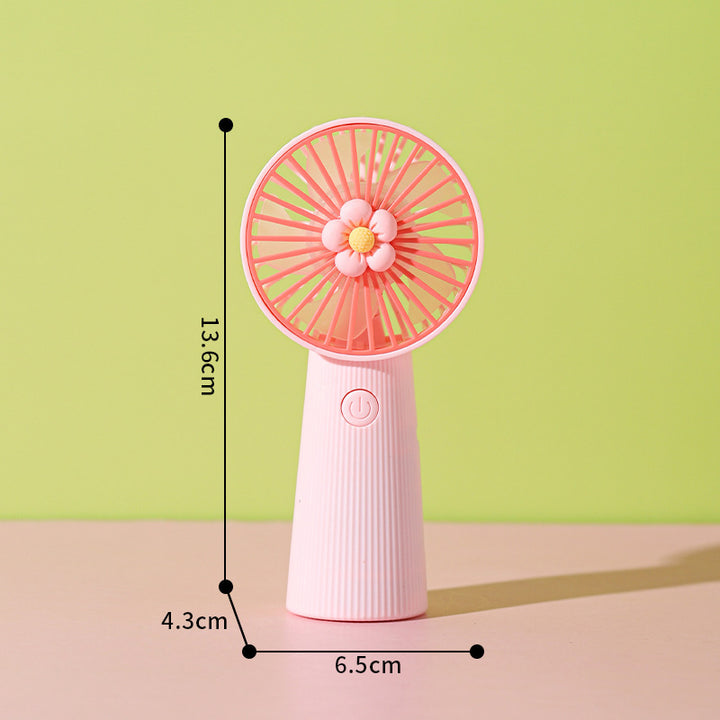 Women's Portable Mini Hand Fan with Floral Pattern Stornfield