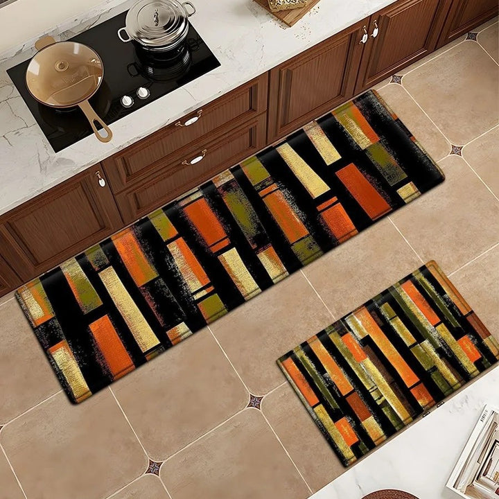 Floral Pattern Kitchen Runner Mat
