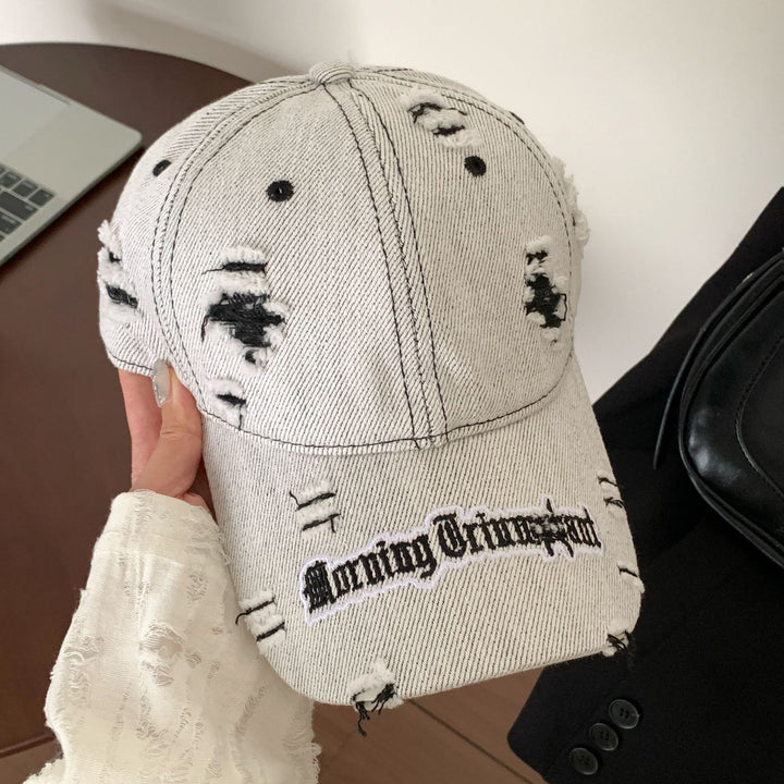 Women's Distressed Denim Baseball Cap Stornfield