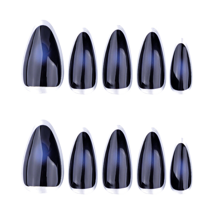 Artful stiletto nails with glamorous metallic finish Stornfield