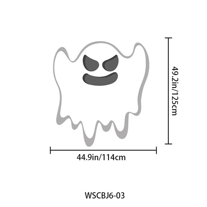 Large Halloween wall sticker vinyl with dancing skeletons and removable self-adhesive film