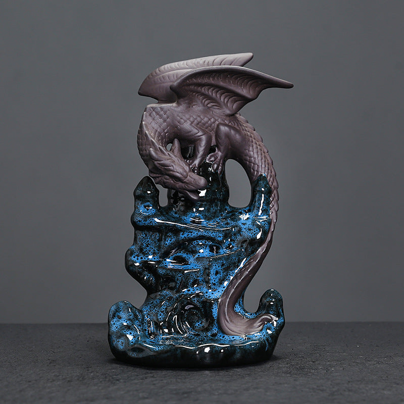 Artistic Dragon-Themed Incense Fountain