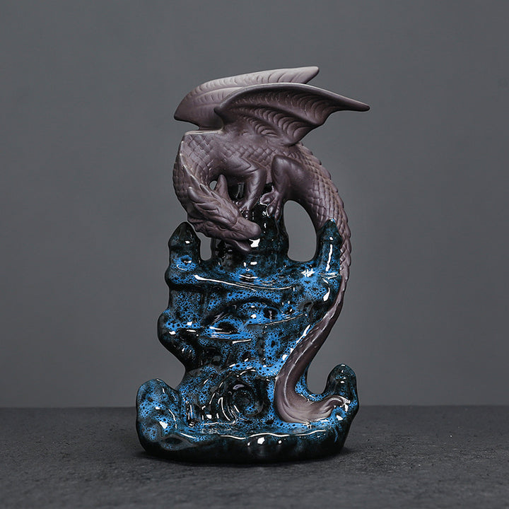 Artistic Dragon-Themed Incense Fountain