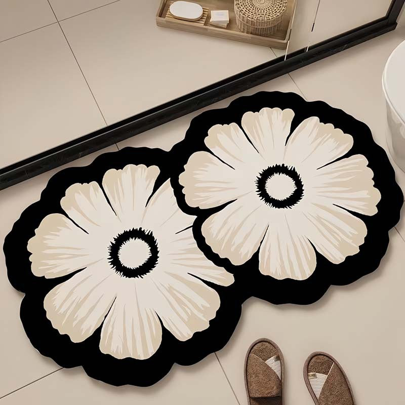 Women's Floral Pattern Bathroom Mat