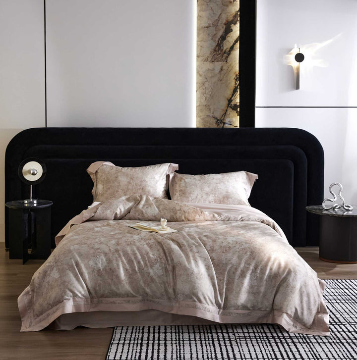 Luxury Floral Satin Duvet Cover Set with Pillowcases