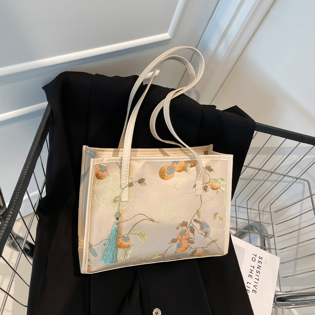Embroidered Butterfly Pattern Handbag Stornfield