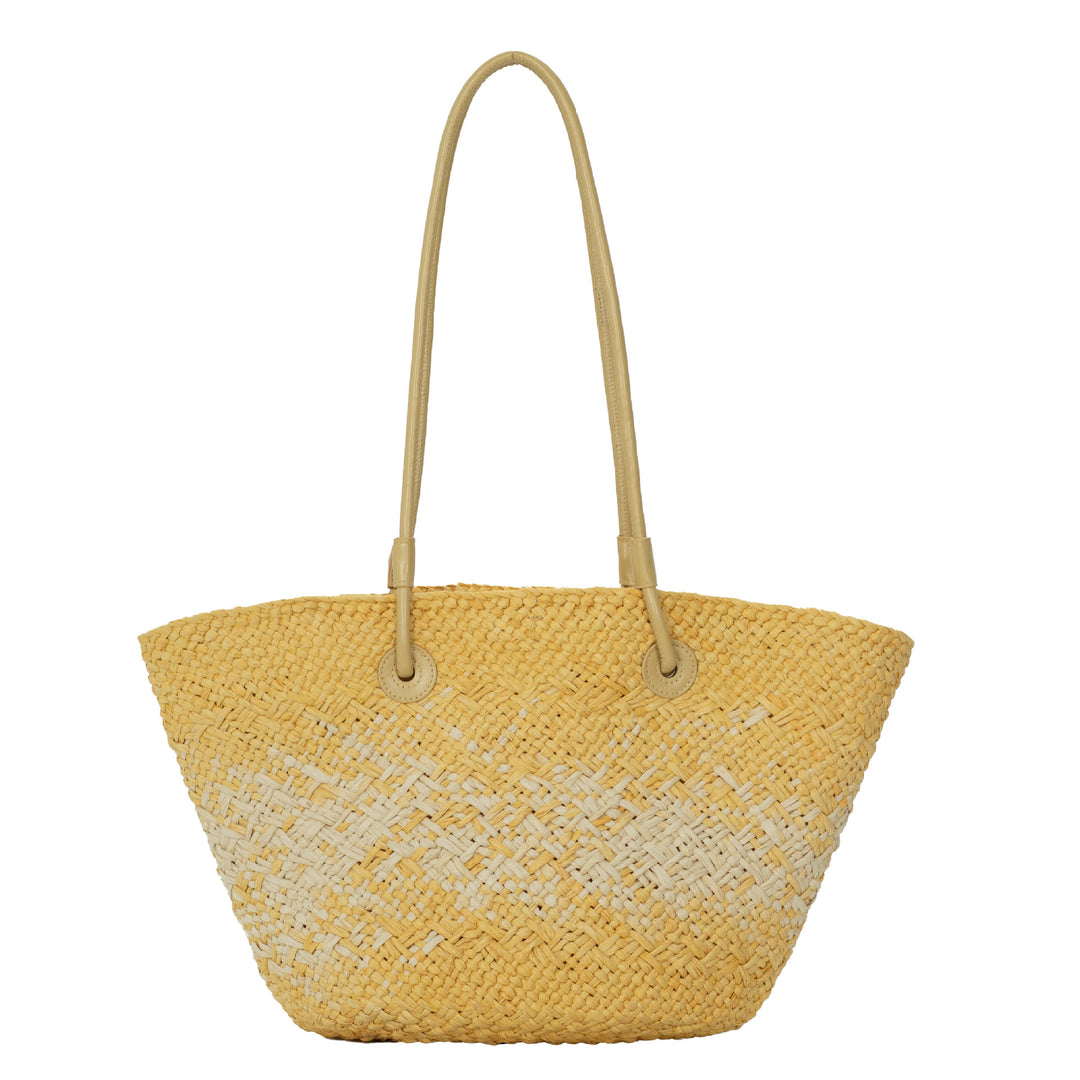 Elegant Rattan-Style Handbag with Double Handle Stornfield