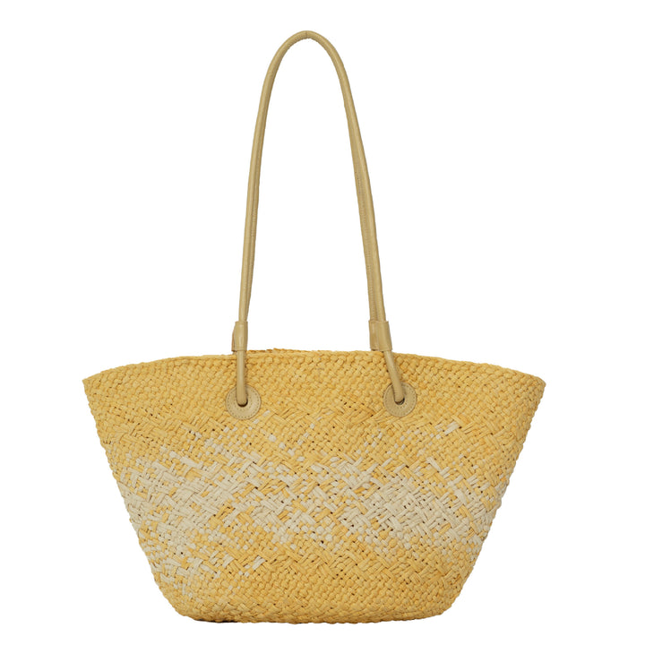 Elegant Rattan-Style Handbag with Double Handle Stornfield