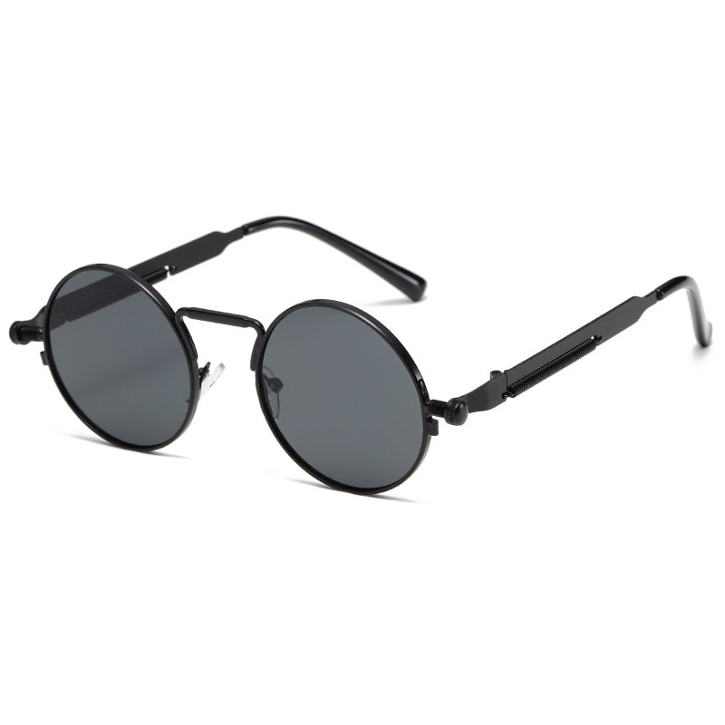 Women's fashionable round sunglasses with precise metal frame Stornfield