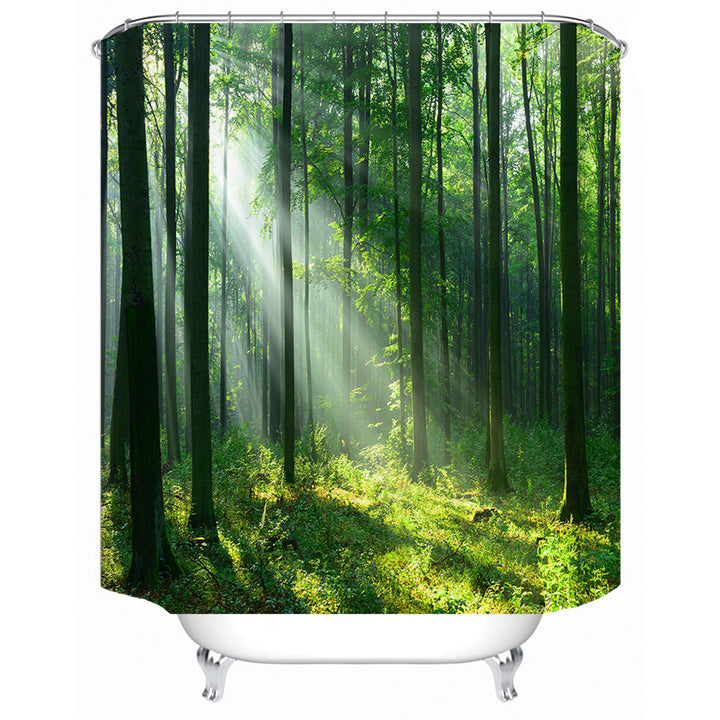 Scenic Garden Print Shower Curtain Stornfield