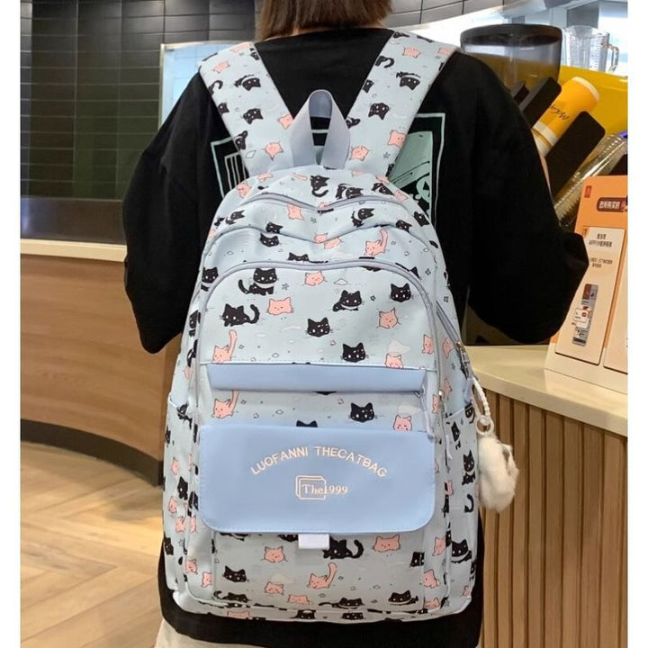 Playful Cat-Themed Backpack Stornfield