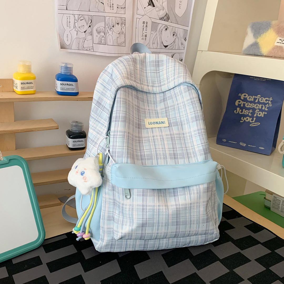 Chic Checked Casual Backpack Stornfield