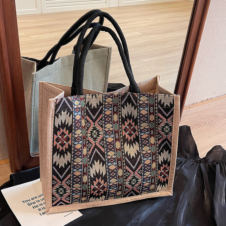 Ethnic-Inspired Decorative Tote Bag