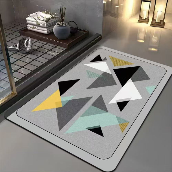 Abstract Geometric Design Bath Mat