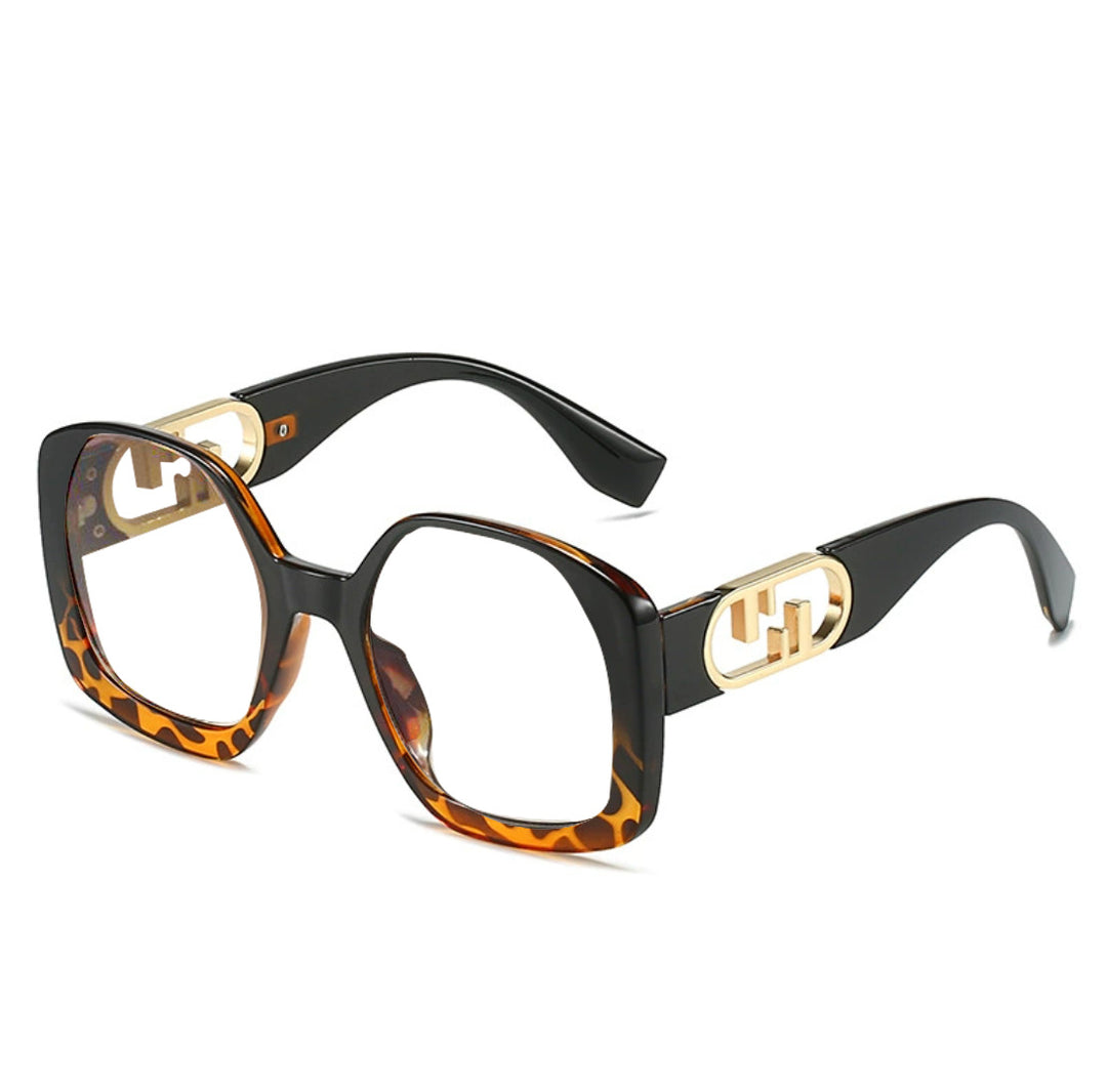 Women oversized sunglasses with extravagant geometric frame and elegant accents Stornfield