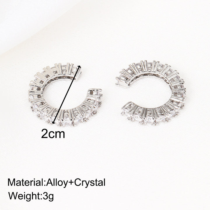 Sparkling hoops with zirconia stones Stornfield