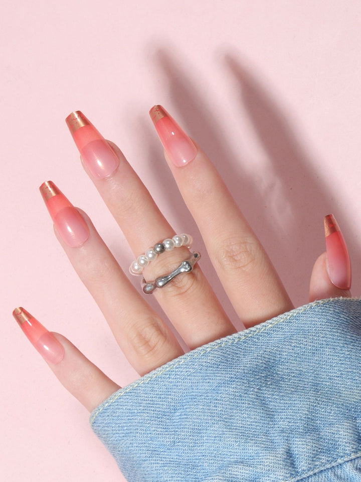 Elegant Gradient Stiletto Press-On Nails Stornfield