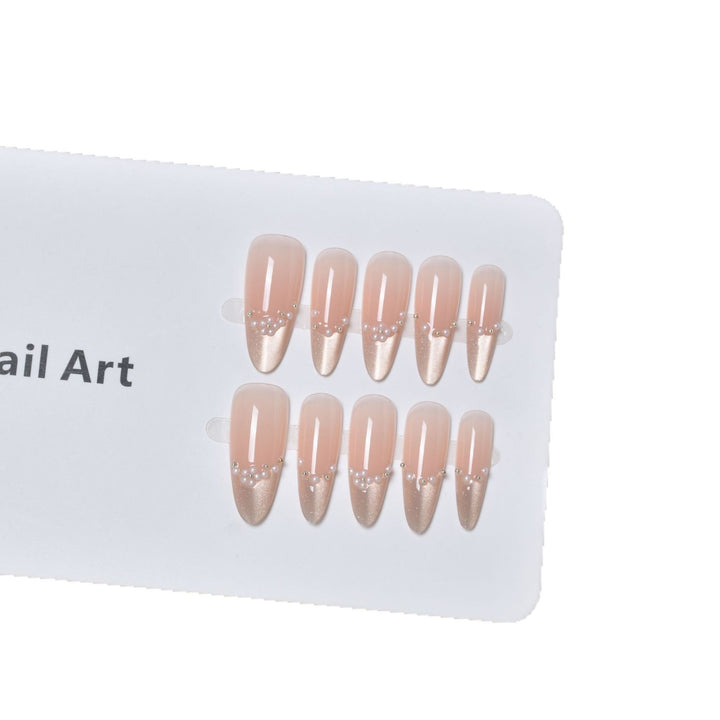 Elegant Rhinestone-Embellished Press-On Nail Tips Stornfield