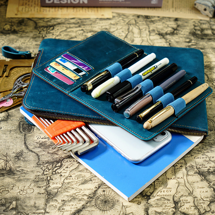 Leather Pen Organizer