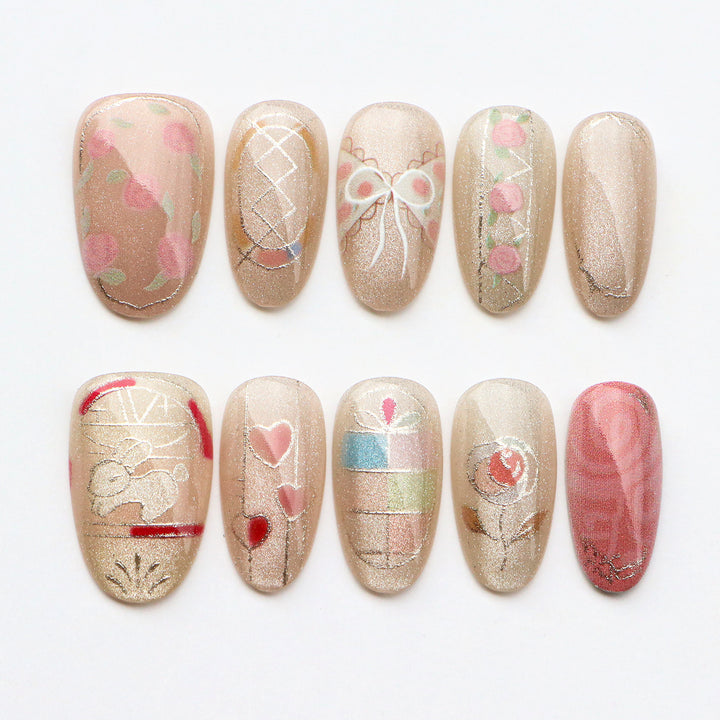 Artistic Press-On Nail Art Collection