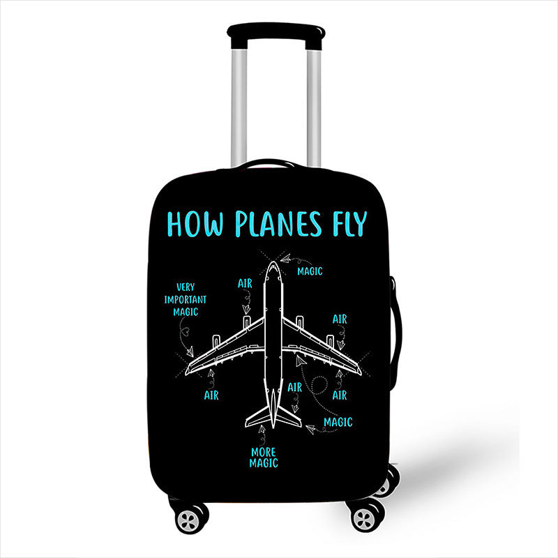 Men's hard-shell suitcase with exclusive airplane design Stornfield