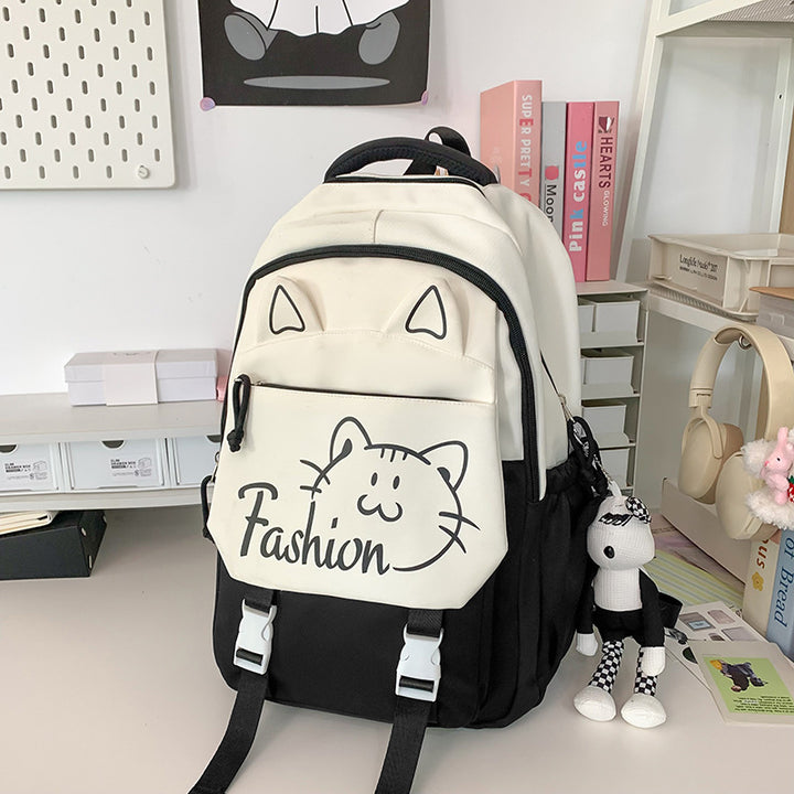 Backpack with Cute Cat Ears and Practical Compartments Stornfield