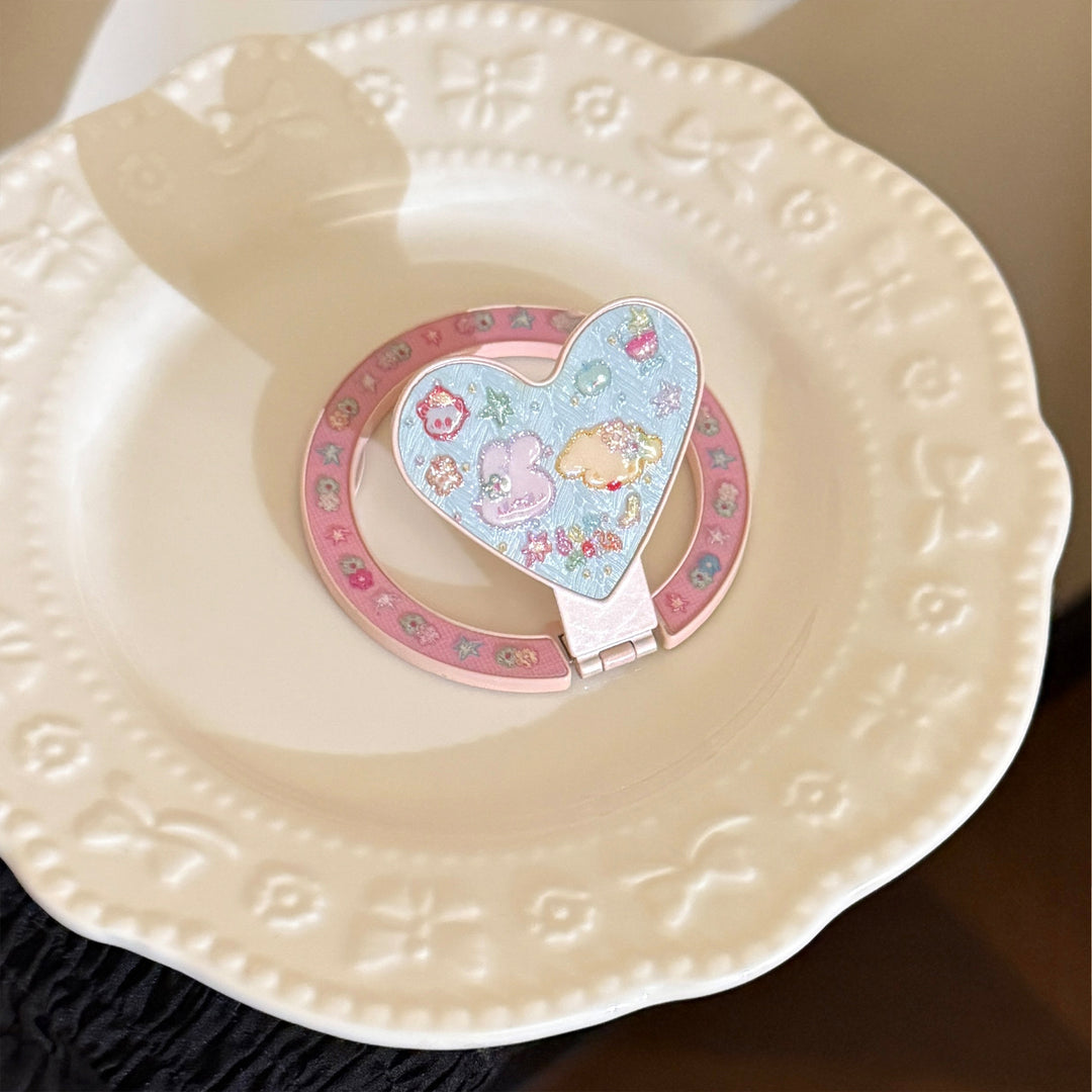 Playful hand mirror in heart design Stornfield