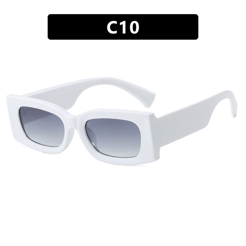 Women's fashionable square sunglasses with transparent frame and protective UV filter Stornfield