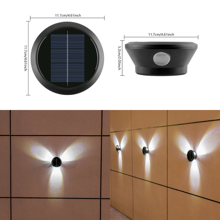 Outdoor Solar Wall Light Multi-Beam LED Decorative Accent Stornfield