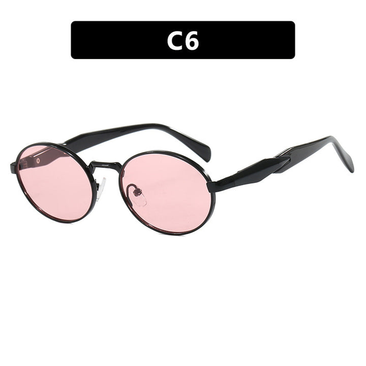 Women's fashionable sunglasses in elegant oval design with trendy accents Stornfield
