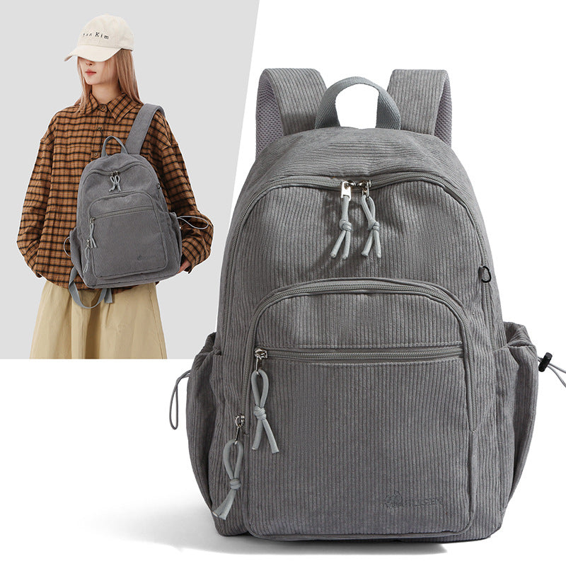 Textured Corduroy Travel Backpack Stornfield