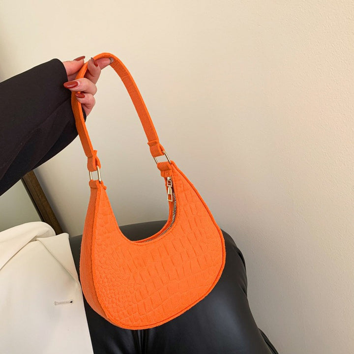 WoCrocodile Texture Handheld Hobo Bag Stornfield