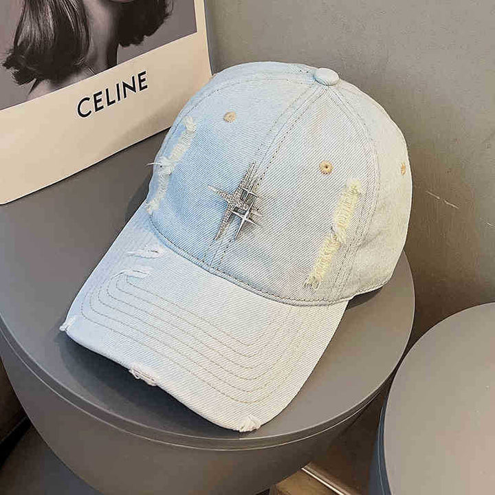 Unisex Distressed Denim Baseball Cap Stornfield 1784188338