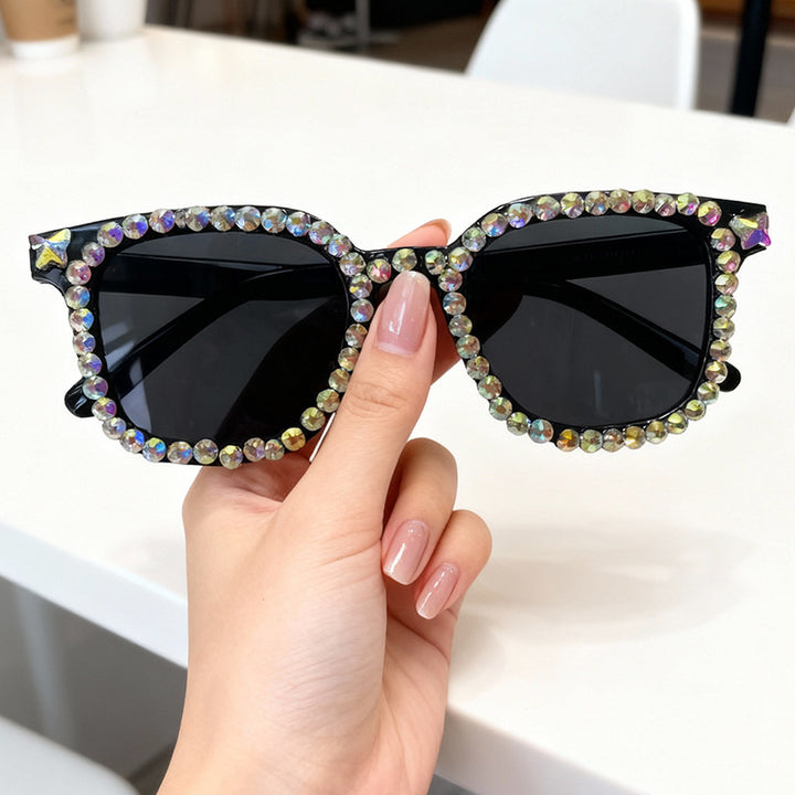 Crystal-Embellished Cat Eye Sunglasses Stornfield