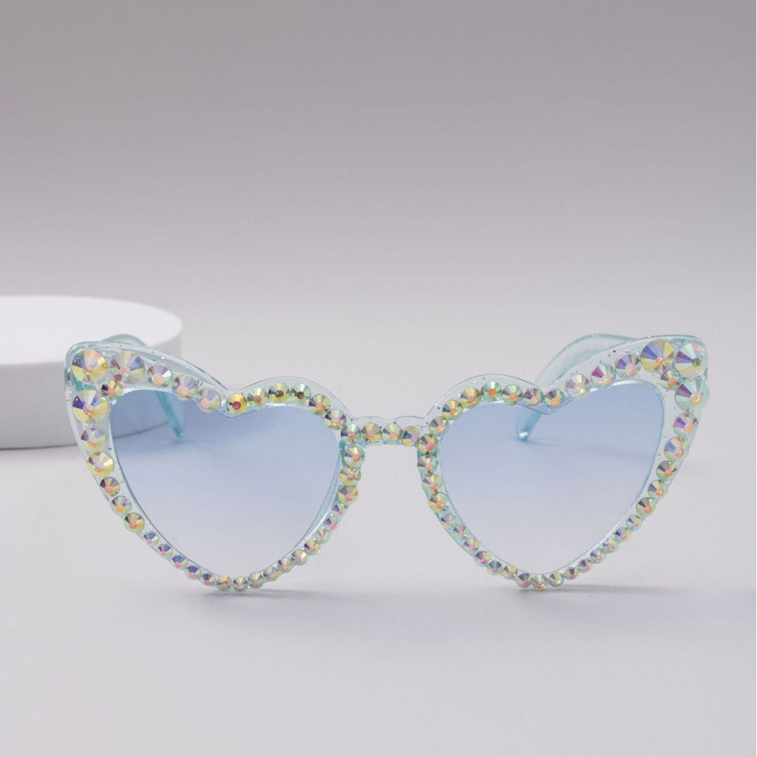 Women's Heart-Shaped Sparkle Sunglasses Stornfield