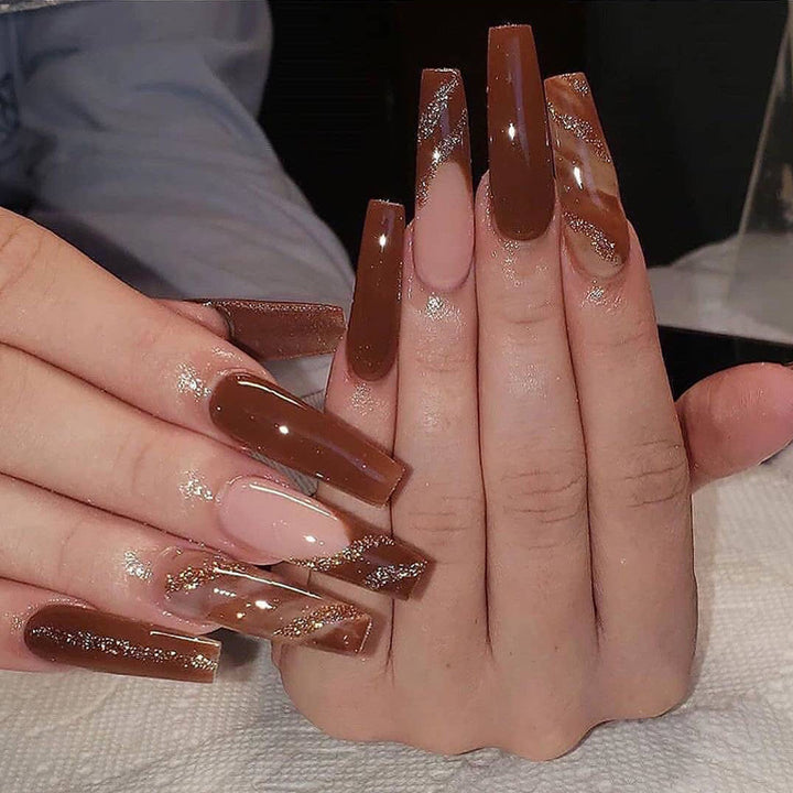 Premium Artistic Acrylic Press-On Nail Set Stornfield